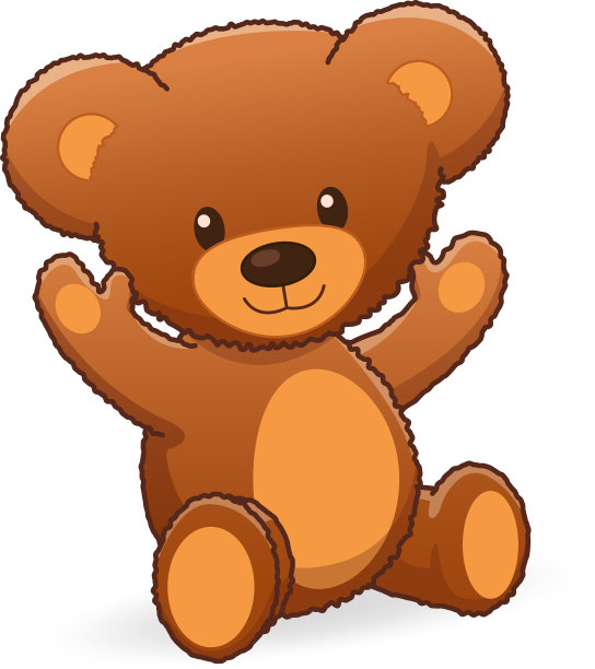 可爱的毛茸茸的棕色泰迪熊图片下载