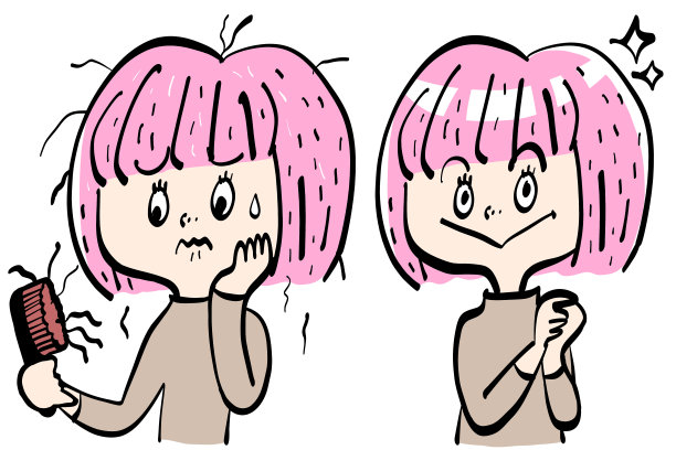 患有脱发、头发稀疏和头发灰白的女性图片下载