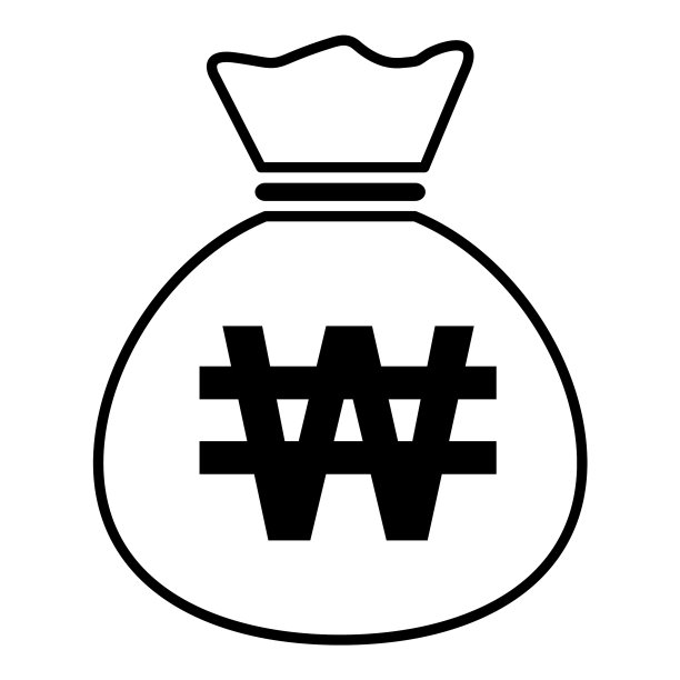 钱袋图标孤立在白色背景银行图片下载