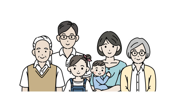 日本家庭插图图片下载