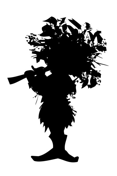 森林精灵剪影童话人物图片下载