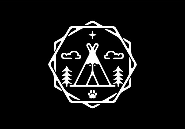 黑人和白人印第安人的营地图片下载