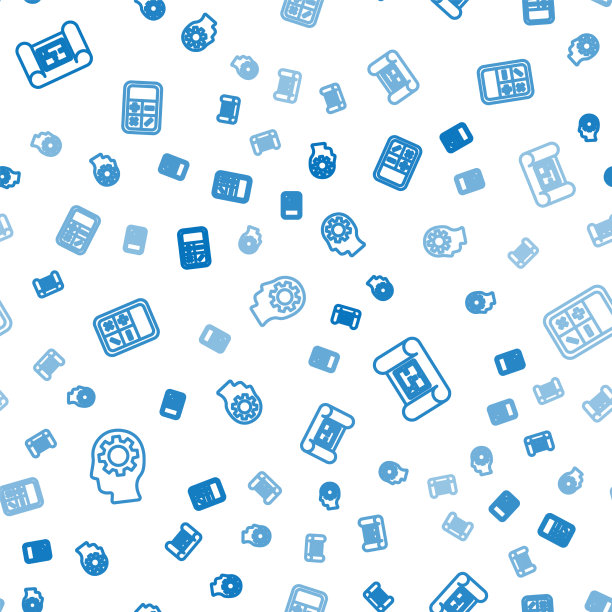 在室内平面图中设置带齿轮的线人头图片下载