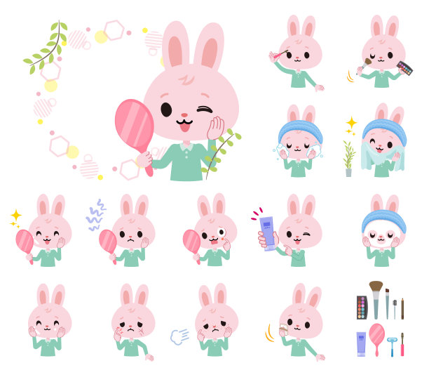 一套兔子男孩的美丽图片下载
