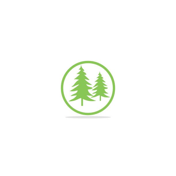 绿色自然标志松树图片下载