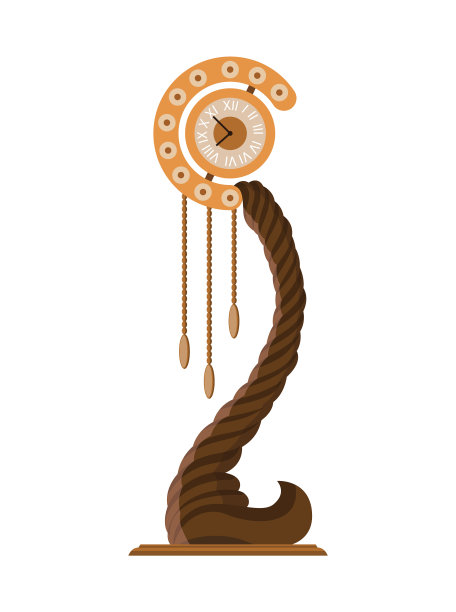 古董钟，传统的地板或桌子站立图片下载