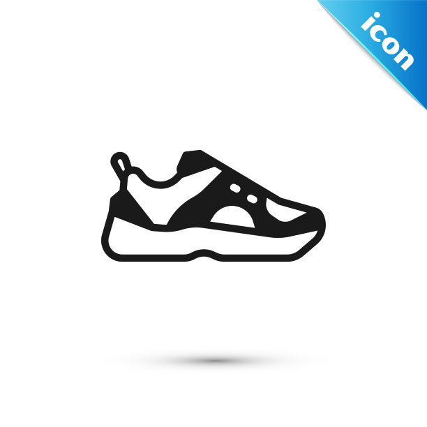 灰色的健身运动鞋，用于训练跑步图片下载