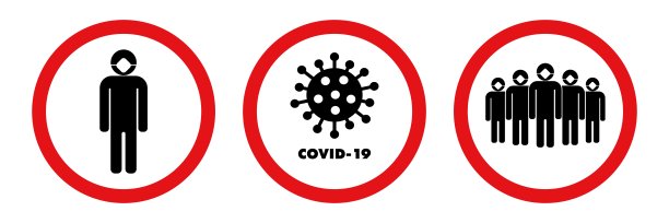 病毒红色圆圈警告标志图片下载