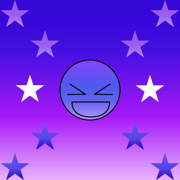 幸福的脸在紫色与星09图片下载