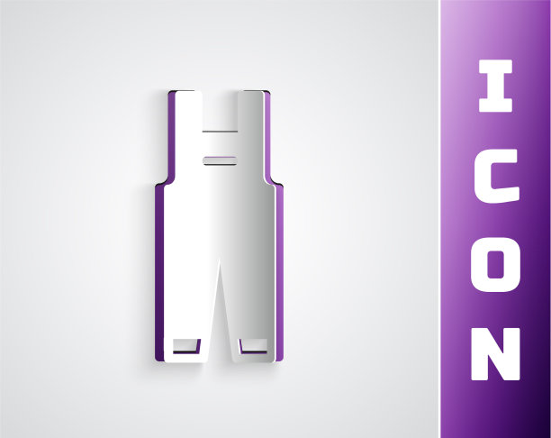 剪纸工作工作服图标孤立在灰色图片下载