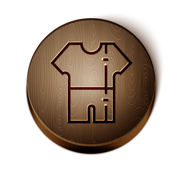 棕色线运动田径服图标孤立在白色图片下载