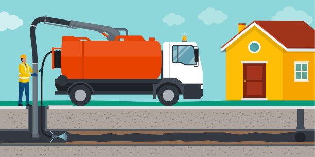 专业下水道清洁服务横幅图片下载