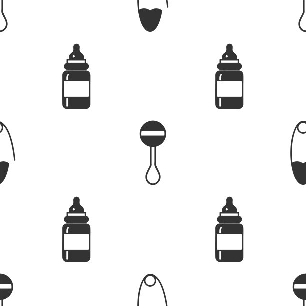 设置经典钢安全销和摇铃图片下载