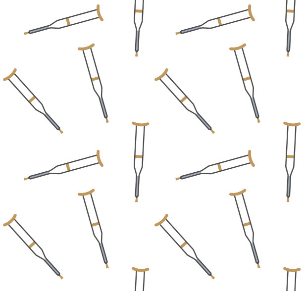 矢量无缝平面卡通图案无效拐杖图片下载