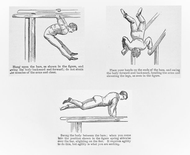 双杠体操，系列体操5个中的第3部分图片下载