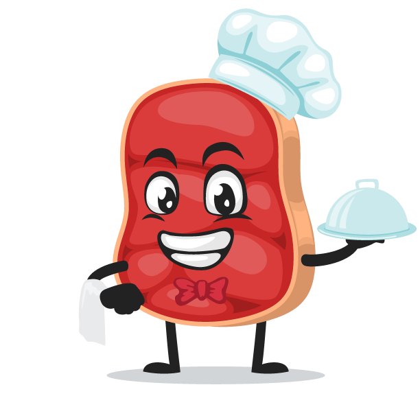 矢量插图的牛肉角色或吉祥物图片下载