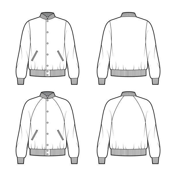 设计飞行员夹克的技术时尚图片下载