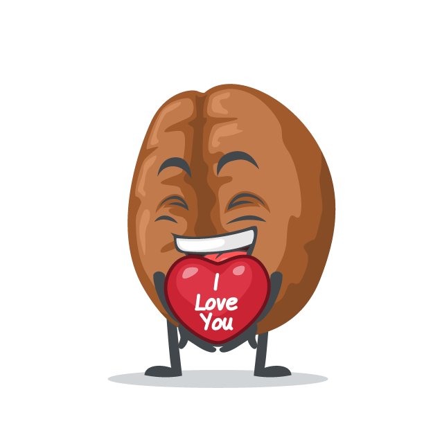 矢量插图的咖啡吉祥物或角色图片下载