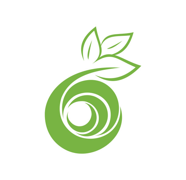圆果和叶标志图片下载
