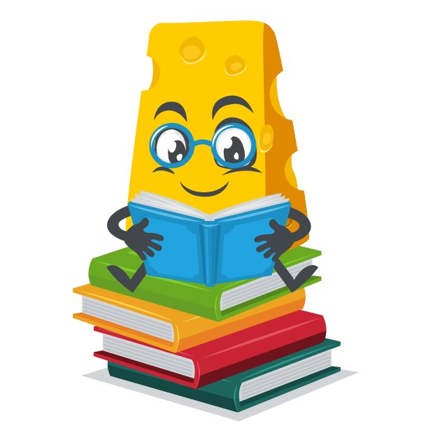 矢量插图的奶酪角色或吉祥物图片下载