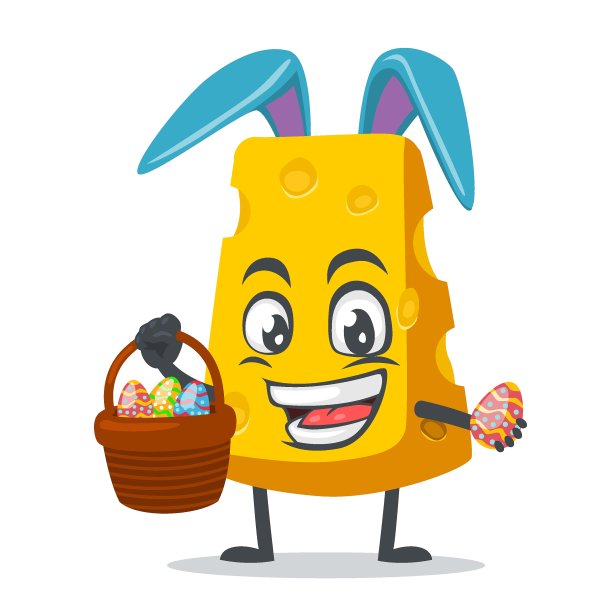 矢量插图的奶酪角色或吉祥物图片下载