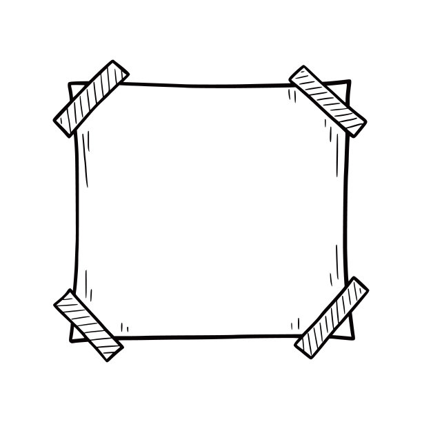 手绘纸便签贴。涂鸦图片下载
