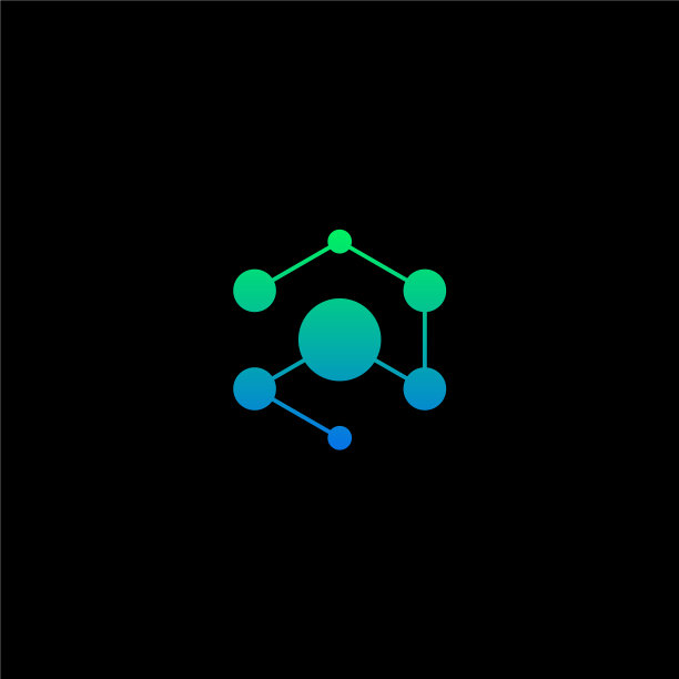 神经元标志设计模板图片下载