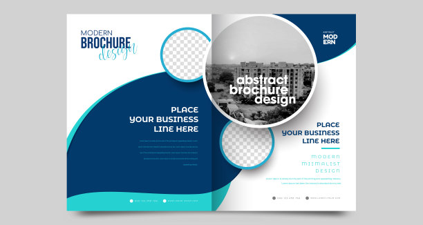 商业手册模板用蓝色圆圈图片下载