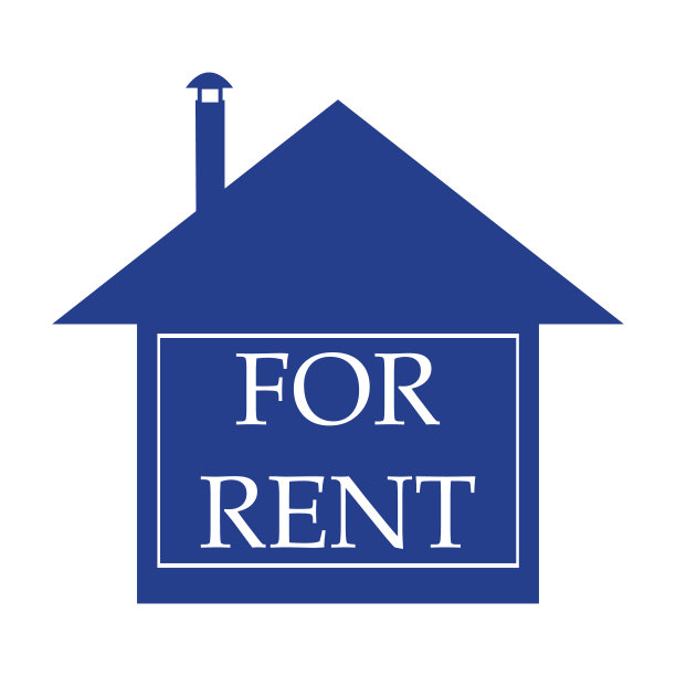 矢量插图的房子出租，旗帜出租图片下载