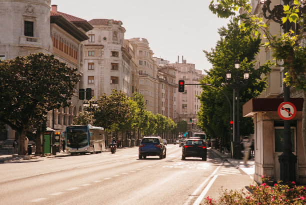 西班牙桑坦德的大街图片下载