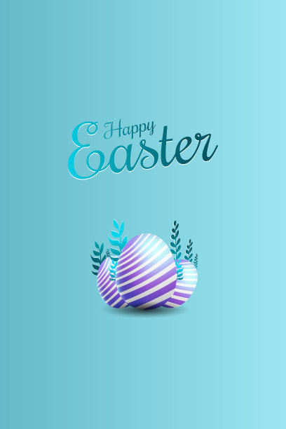 复活节快乐旗帜时尚的复活节设计图片下载