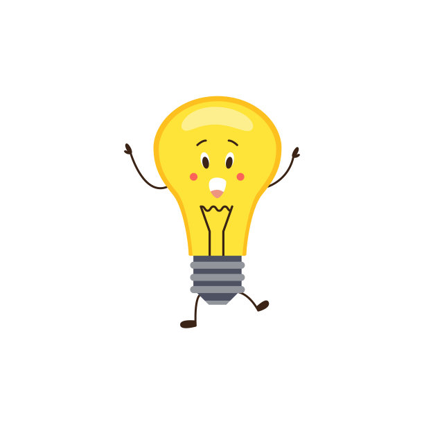 卡通惊吓电灯泡瘪了图片下载