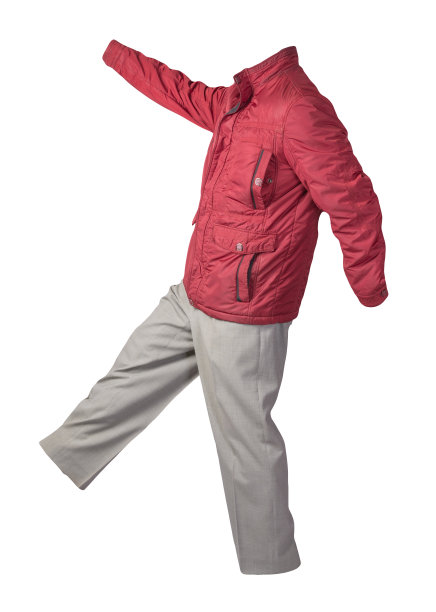 男人的夹克和裤子孤立在白色背景。图片下载