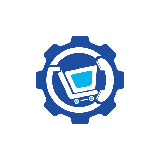 购物车和手机与齿轮图标图片下载