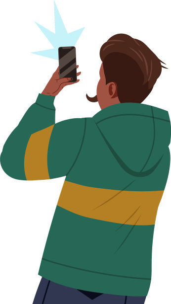 穿着连帽衫的年轻人用智能手机录音图片下载