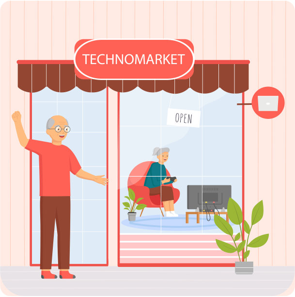 老年人和老年人一起玩电子游戏图片下载