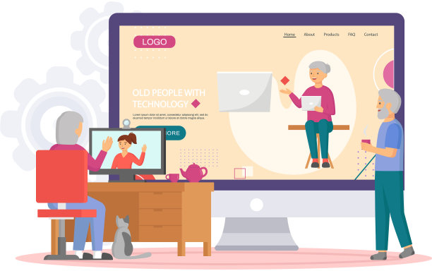 老年人和老年人一起玩电子游戏图片下载