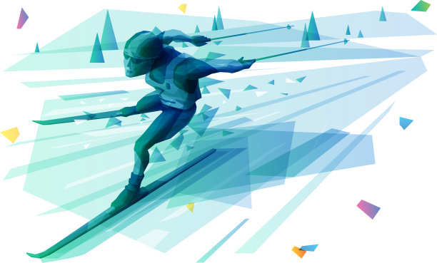 男子滑雪赛跑图片下载