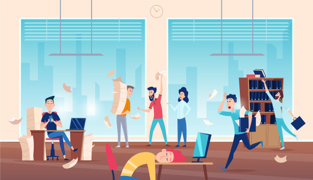 办公室混乱无条理的工作令人厌烦图片下载