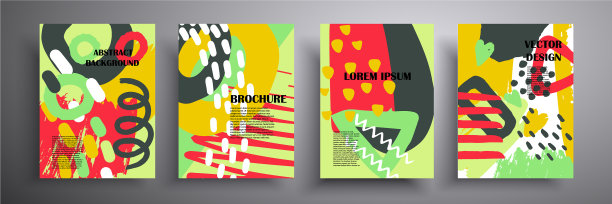 最小抽象封面模板着色图片下载