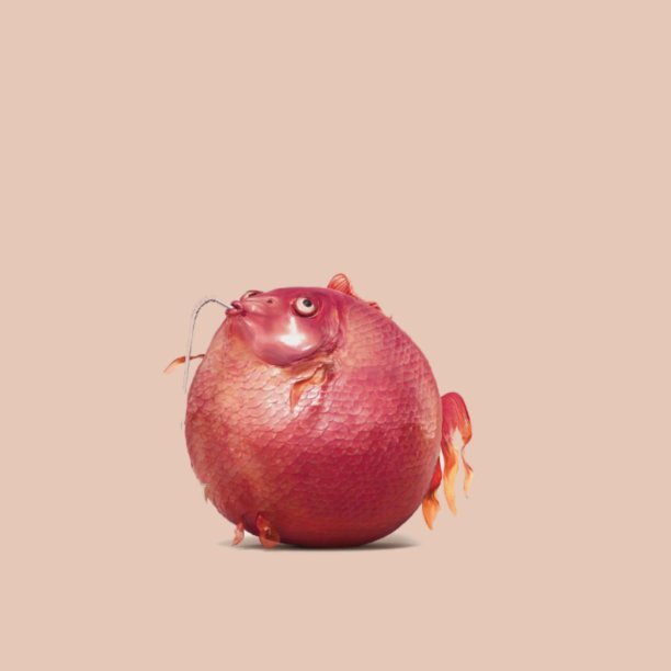 褐色背景的鱼果图片下载