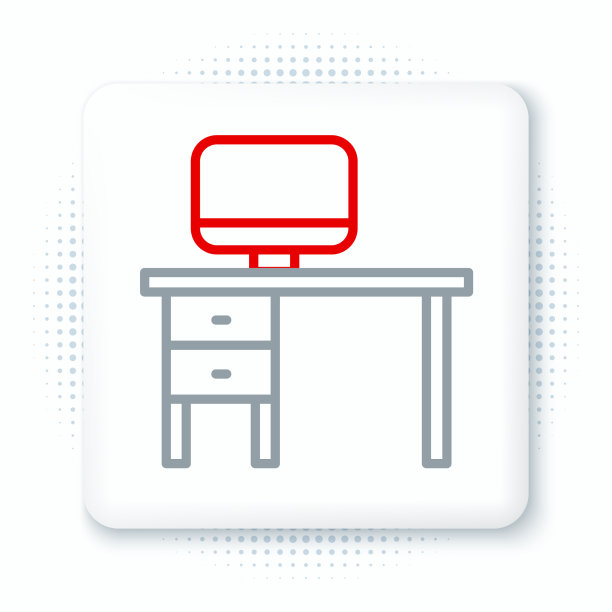 线电脑显示器和桌面图标隔离开图片下载