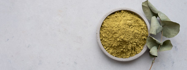 横幅。生指甲花粉，用于天然发、眉染色图片下载