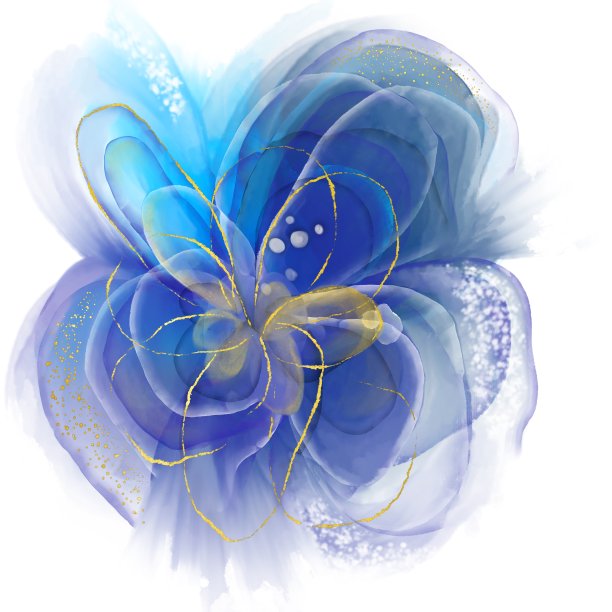 酒精水墨艺术风格插画图片下载