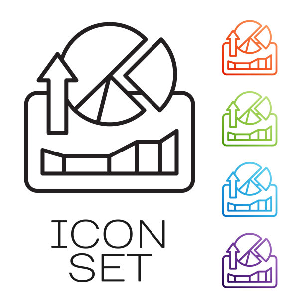 黑线表示股票市场增长和资金图片下载