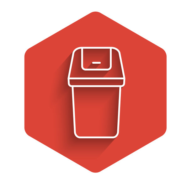 白线垃圾桶图标隔离与长图片下载