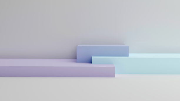 最小的几何形状粉彩热爱3d渲染图片下载