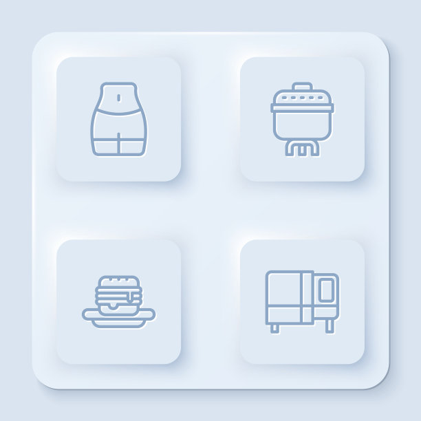 设线女腰煮锅和垃圾食品图片下载