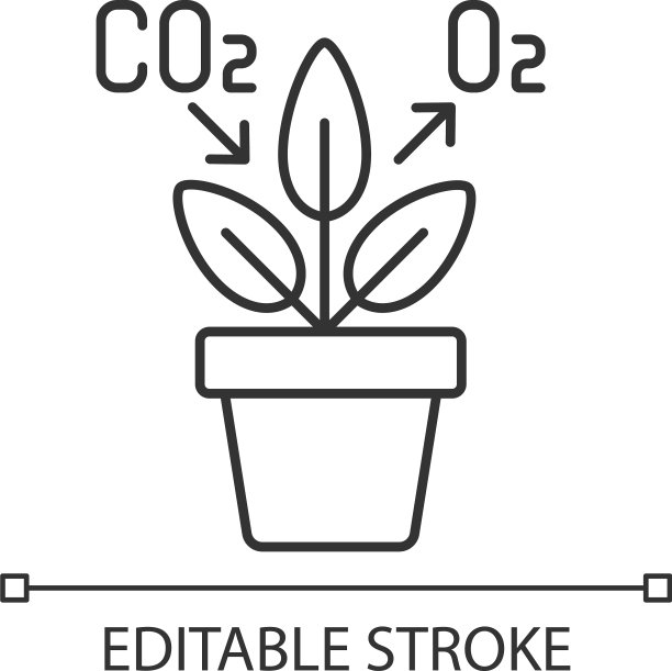 空气净化厂线形图标图片下载