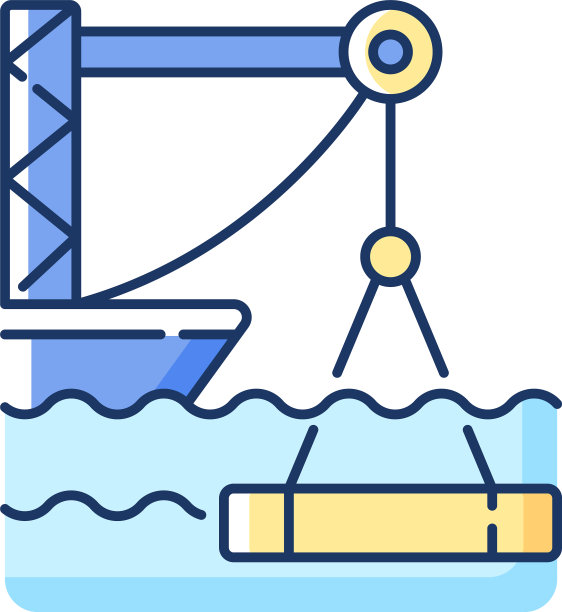 水下建筑RGB彩色图标图片下载